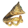 Vintage GSM Greece 18K Enamel Cobra Ring