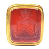 Forsyth Clan Large Carnelian Intaglio Seal 14K Gold Fob Pendant