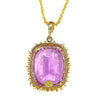 14K Gold Kunzite & Diamond Necklace