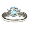 Platinum Aquamarine and Diamond Ring