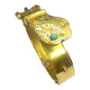 Victorian 18K Gold Turquoise Buckle Bracelet