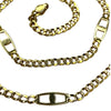 Vintage 14K Yellow Gold Curb Links Chain with Stations