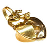 Vintage 14K Two Tone Heart Lock Pendant