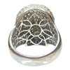 18K White Gold Diamond & Ruby Scull Ring