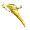 Vintage 18K Gold and Diamond Pheasant Brooch