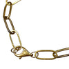 18K Yellow Gold Paperclip Chain Bracelet