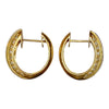 18K Gold Emerald & Diamond Hoop Earrings