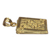 14K Gold Ace and Queen Playing Cards Pendant