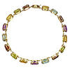 Vintage 14K Yellow Gold Multi Gemstone Bracelet