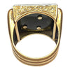 Antique 18K Gold Onyx & Diamond Large Signet Ring