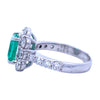 Platinum Certified Columbian Emerald & Diamond Ring