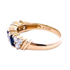 Vintage 18K Gold Sapphire and Diamond Band Ring