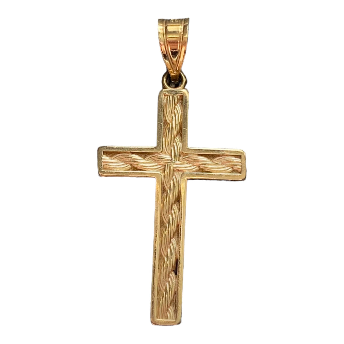 Vintage 14K Yellow Gold Cross Pendant