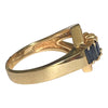 Vintage DANKNER 14K Sapphire & Diamond Buckle Ring