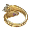 Vintage 14K Gold Ruby & Diamond Double Arrow Ring