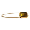 Vintage 14K Large Citrine Safety Pin