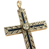 Antique 18K Diamond Cross Pendant