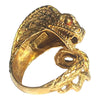 Vintage GSM Greece 18K Enamel Cobra Ring