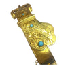 Victorian 18K Gold Turquoise Buckle Bracelet