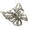 VAN CLEEF & ARPELS 18K White Gold Butterfly Diamond Pendant Brooch