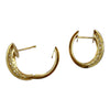 18K Gold Emerald & Diamond Hoop Earrings