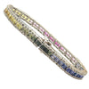 EFFY 14K White Gold Multi Color Sapphire & Diamond Bracelet