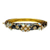 Vintage 14K Opal & Diamond Bangle Bracelet