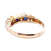 Vintage 18K Gold Sapphire and Diamond Band Ring