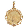 Vintage 14K Gold Zodiac Virgo Medallion Pendant