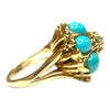 Vintage 14K Turquoise & Diamond Ring