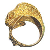 Vintage GSM Greece 18K Enamel Cobra Ring