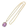 14K Gold Kunzite & Diamond Necklace