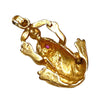 Vintage 14K Ruby & Pearl Frog Pendant