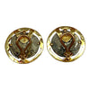 Vintage 18K Gold and Byzantine Coin Earrings