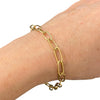 18K Yellow Gold Paperclip Chain Bracelet