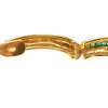 18K Gold Emerald & Diamond Hoop Earrings