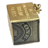 Vintage 14K Yellow Gold Mad Money Box with Hammer 1 Dollar Pendant Charm