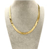 Vintage 10K Gold Large Herring Bone Chain Necklace 20"