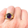 Vintage 14K Gold Amethyst Cabochon Ring