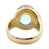 Vintage 18K Gold Aquamarine and Diamond Ring