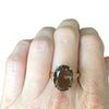 Vintage 14K Smoky Quartz Solitaire Ring