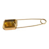 Vintage 14K Large Citrine Safety Pin