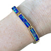 Donald Douglas Navajo Opal Lapis Lazuli Inlay 14K Bracelet