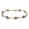 Vintage 14K Yellow Gold Amethyst Bracelet