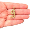 Vintage 14K Gold Letter B Pendant