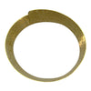 HERCO 18K Hammered Satin Gold & Diamond Wide Flex Bangle