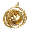 Vintage 14K Yellow Gold Globe Charm