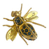 Vintage 14K Sapphire Bee Pin Pendant