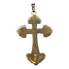 Vintage 14K Gold Inlay Opal Cross Pendant