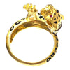 Carrera Y Carrera Diamond Ruby Enamel 18K Yellow Gold Leopard Ring